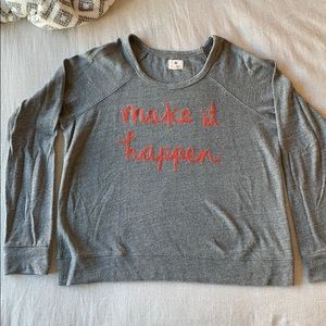 Anthropologie grey sweatshirt